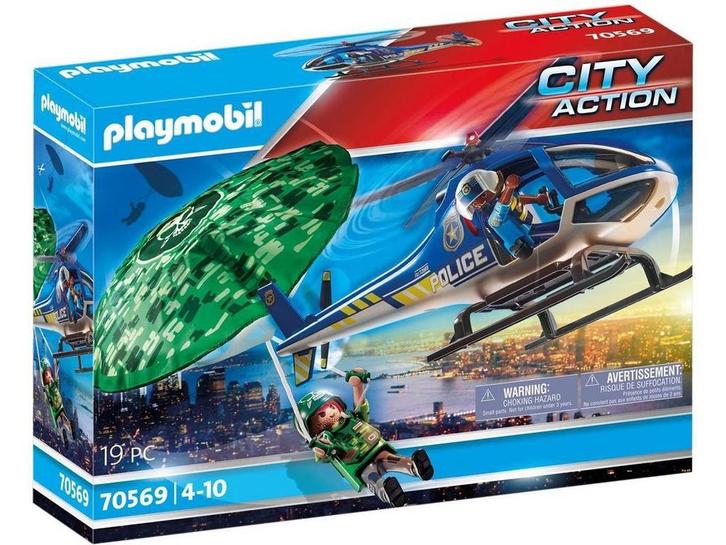 PLAYMOBIL - 70569 - City Action Politiehelikopter met, Huis en Inrichting, Woonaccessoires | Overige, Nieuw, Verzenden