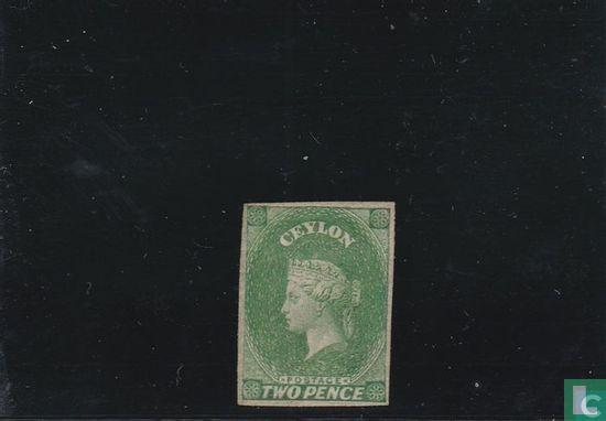 Sri Lanka - Koningin Victoria - 1857, Postzegels en Munten, Postzegels | Azië, Postfris, Verzenden