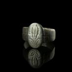 Médiéval, époque des Croisés Argent Bague avec une, Antiek en Kunst
