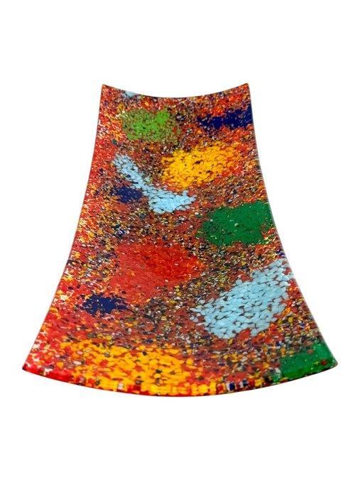 Plat - Verre de Murano - Assiette Rouge 41 cm, Antiquités & Art, Antiquités | Verre & Cristal