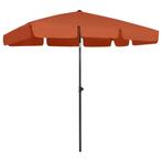 vidaXL Strandparasol 200x125 cm terracottakleurig, Tuin en Terras, Verzenden, Nieuw
