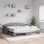 vidaXL Slaapbank met onderschuifbed en matrassen 90x200 cm, Verzenden, Nieuw