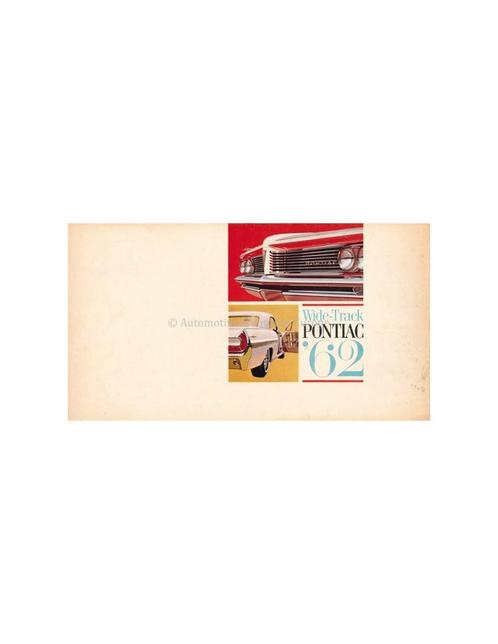1962 PONTIAC WIDE-TRACK MODELLEN BROCHURE ENGELS, Livres, Autos | Brochures & Magazines