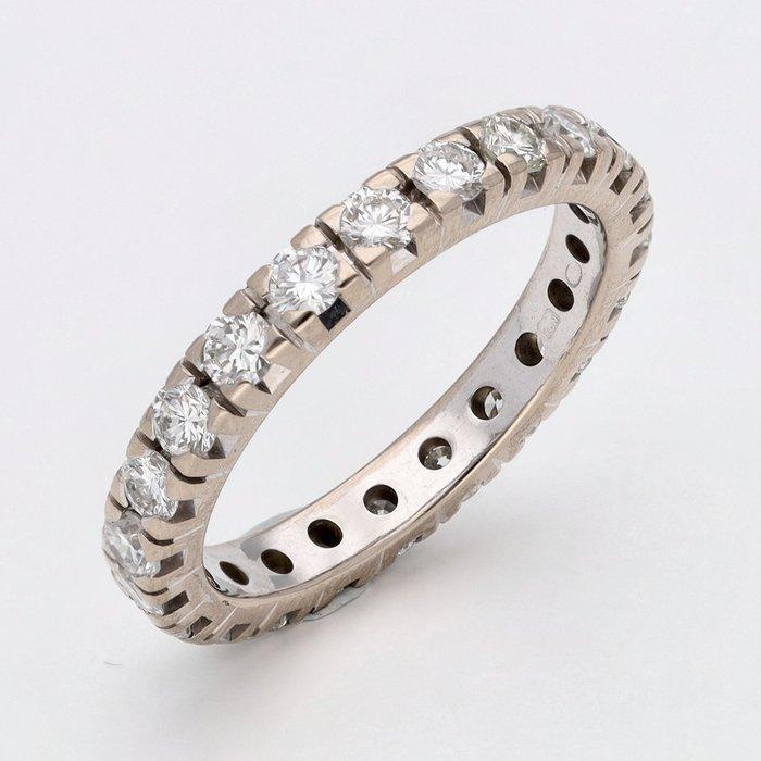 Ring - 14 karaat Witgoud Diamant (Natuurlijk), Handtassen en Accessoires, Ringen