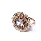 Zonder minimumprijs - Ring - 9 kt. Roségoud, Zilver Spinel -, Nieuw