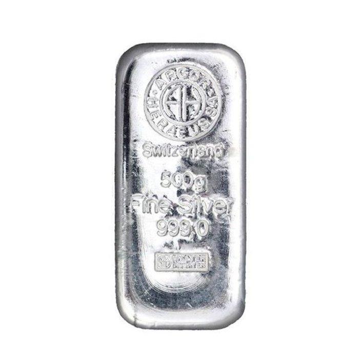 500 gram - Zilver .999 - Argor-Heraeus, Switzerland, Postzegels en Munten, Edelmetalen en Baren