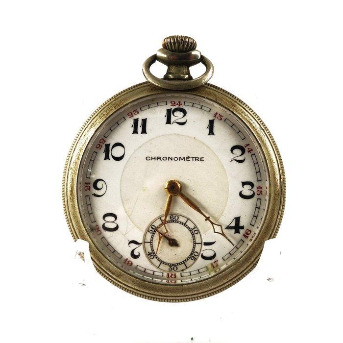 Chronomètre Vintage Pocket Watch - 24 - 1900-1949, Handtassen en Accessoires, Horloges | Heren