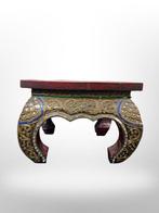 Tafel - Elegante Vintage Houten Opium Plantentafel - met
