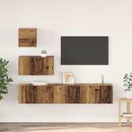 vidaXL Tv-meubelset 4 pcs Oud hout 80 x 30 x 30 cm Bewerkt, Huis en Inrichting, Kasten |Televisiemeubels, Verzenden, Nieuw