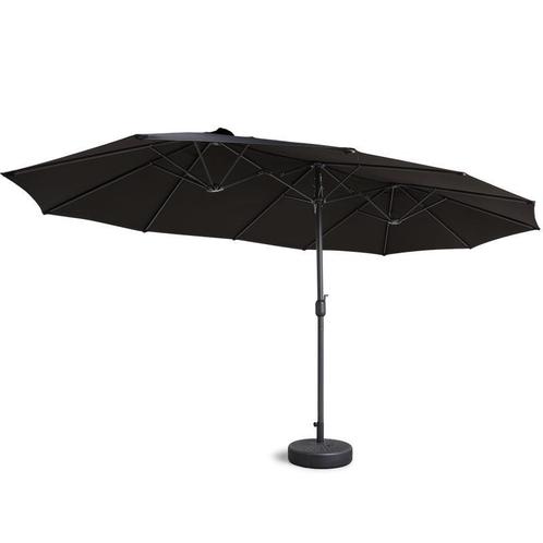 Dubbele parasol incl. hoes - 450 x 270 cm | zwart, Maison & Meubles, Tables | Tables à manger, Envoi