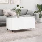 vidaXL Salontafel 90x44,5x45 cm bewerkt hout hoogglans wit, Huis en Inrichting, Tafels | Salontafels, Verzenden, Nieuw