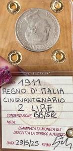 Italië, Koninkrijk Vittorio Emanuele III. 2 Lire 1911, Postzegels en Munten