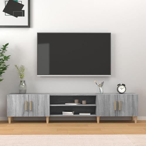 vidaXL Tv-meubel 180x31,5x40 cm bewerkt hout grijs sonoma, Huis en Inrichting, Kasten |Televisiemeubels, Nieuw, Verzenden