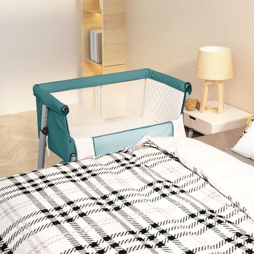 vidaXL Babybox met matras linnen groen, Kinderen en Baby's, Kinderkamer | Bedden, Nieuw, Verzenden