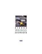 1987 FORD SIERRA RS 500 COSWORTH BROCHURE ENGELS, Livres, Autos | Brochures & Magazines, Ophalen of Verzenden