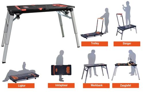 Kibani Werktafel 7 In 1 - Inklapbare Werkbank - Inklapbaar -, Tuin en Terras, Hand-tuingereedschap, Nieuw