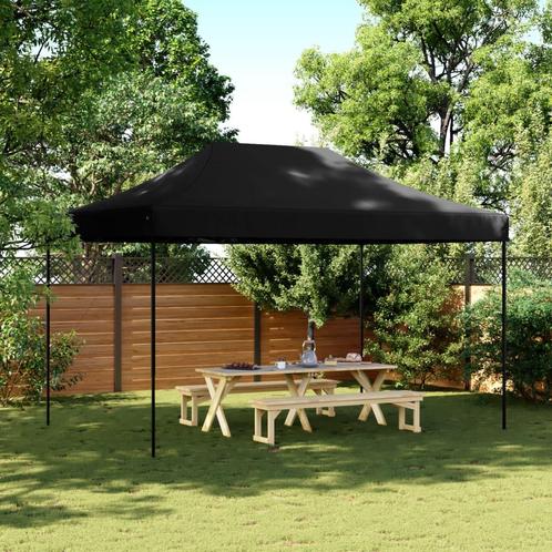 vidaXL Partytent inklapbaar pop-up 440x292x315 cm zwart, Tuin en Terras, Partytenten, Nieuw, Verzenden