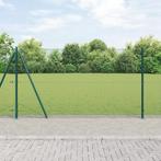 vidaXL Gelast Draadhekje met 7 Flanged Palen Groen 1.2x10 m, Tuin en Terras, Verzenden, Nieuw