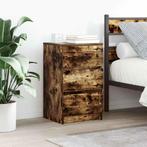 vidaXL Nachtkastje met 3 lades 39x35x65 cm gerookt, Huis en Inrichting, Slaapkamer | Nachtkastjes, Verzenden, Nieuw
