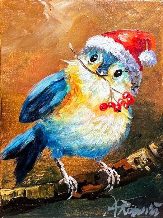 Adam Rawicz (1959 - Mirth on a Winter Bough, Antiek en Kunst, Kunst | Schilderijen | Klassiek