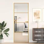 vidaXL Binnendeur smal 76x201,5 cm gehard glas en aluminium, Doe-het-zelf en Bouw, Verzenden, Nieuw