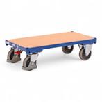 Gebruikte Platformwagens 2 zwenk- en 2 bokwielen, Doe-het-zelf en Bouw, Transportwagens, Ophalen of Verzenden, Gebruikt