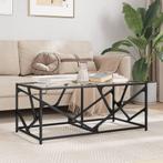 vidaXL Salontafel met transparant glazen blad 98,5x50x41 cm, Huis en Inrichting, Tafels | Salontafels, Verzenden, Nieuw