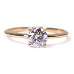 Solitaire Ring - 18 carats Or jaune - Bague - 0.75 ct