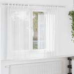 vidaXL Gordijnen voile met lussen 2 st 140x175 cm wit, Huis en Inrichting, Stoffering | Gordijnen en Lamellen, Verzenden, Nieuw