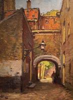 Ben Viegers (1886-1947) - Onder de poort door en dan?, Antiek en Kunst, Kunst | Schilderijen | Klassiek