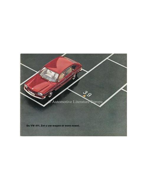 1969 VOLKSWAGEN 411 BROCHURE NEDERLANDS, Livres, Autos | Brochures & Magazines