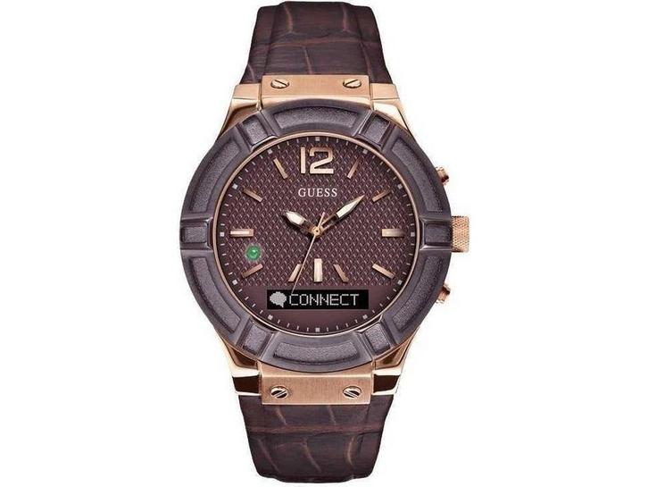 GUESS C0001G2 - Smartwatch - Bluetooth - bruin, Huis en Inrichting, Woonaccessoires | Overige, Zo goed als nieuw, Verzenden