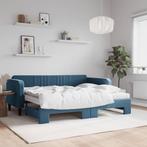 vidaXL Slaapbank onderschuifbed en matrassen 90x200 cm, Huis en Inrichting, Verzenden, Nieuw