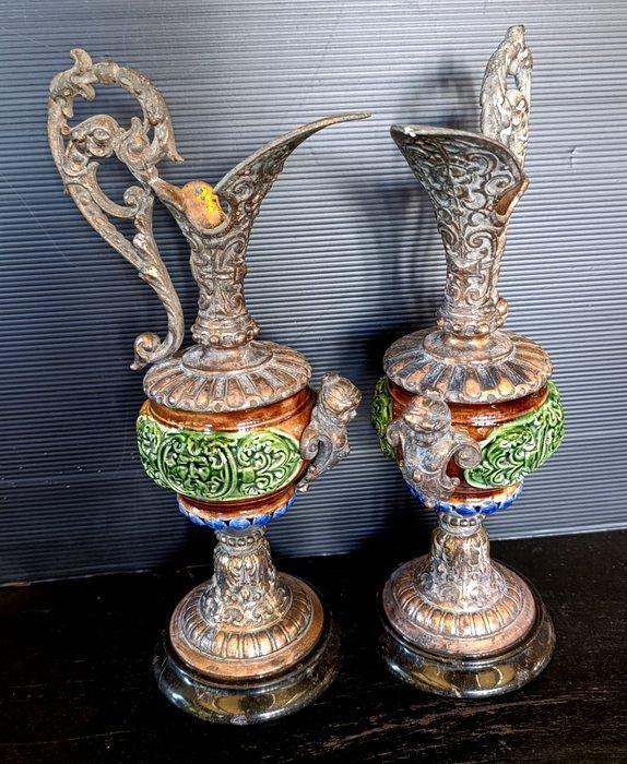 Anfore, 31 cm, stile neoclassico - Vaas (2) - Brons,, Antiek en Kunst, Curiosa en Brocante