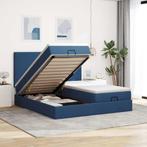 vidaXL Ottoman bed met matrassen 200x200cm stof blauw, Huis en Inrichting, Slaapkamer | Bedden, Verzenden, Nieuw