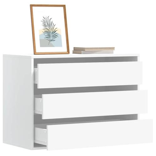 vidaXL Ladekast 80x41x58 cm bewerkt hout wit, Huis en Inrichting, Kasten | Overige, Nieuw, Verzenden