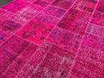Fuscia vintage oversized patchwork vloerkleed - Vloerkleed -, Nieuw