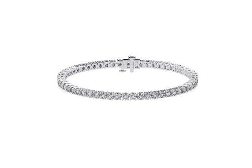 Tennis armband - 18 karaat Witgoud - 5.72ct. tw. Diamant, Handtassen en Accessoires, Antieke sieraden
