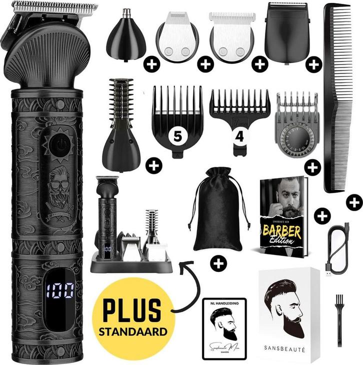 7-in-1 Baardtrimmer Mannen + Standaard - Trimmer voor Baard, Handtassen en Accessoires, Uiterlijk | Haarverzorging, Tondeuse, Zo goed als nieuw