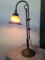 Art Nouveau bureaulamp pâte de verre - Tafellamp - Pâte de, Antiquités & Art