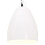 vidaXL Hanglamp industrieel rond 25 W E27 32 cm wit, Huis en Inrichting, Verzenden, Nieuw
