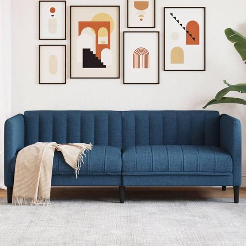 vidaXL 2-zitsbank stof blauw, Huis en Inrichting, Zetels | Zetels, Nieuw, Verzenden