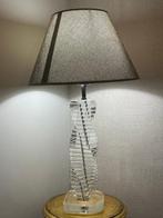 Tafellamp - Glas, Metaal, Stof