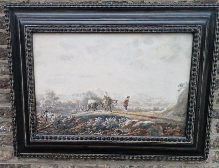 Nicolaes Pietersz. Berghem (1620-1683) - Landschap met, Antiek en Kunst, Kunst | Schilderijen | Klassiek