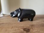 Upsala Ekeby - Beeldje - Hippopotame noir - Keramiek