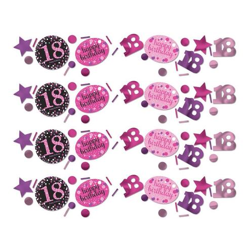 Tafelconfetti 18 Jaar Happy Birthday Roze 34gr, Hobby en Vrije tijd, Feestartikelen, Nieuw, Verzenden