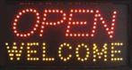 OPEN welkom lamp LED verlichting reclame bord lichtbak #F, Huis en Inrichting, Verzenden, Nieuw