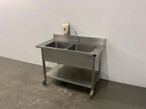 Mobiele spoeltafel met wastafelkraan - Delta Horeca, Zakelijke goederen, Horeca | Keukenapparatuur, Gebruikt, Reinigen, Ophalen of Verzenden