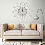 vidaXL Wandklok 40 cm metaal zilverkleurig, Huis en Inrichting, Verzenden, Nieuw