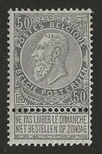België 1897 - 50c Zwartgrijs, Leopold II Fijne baard -